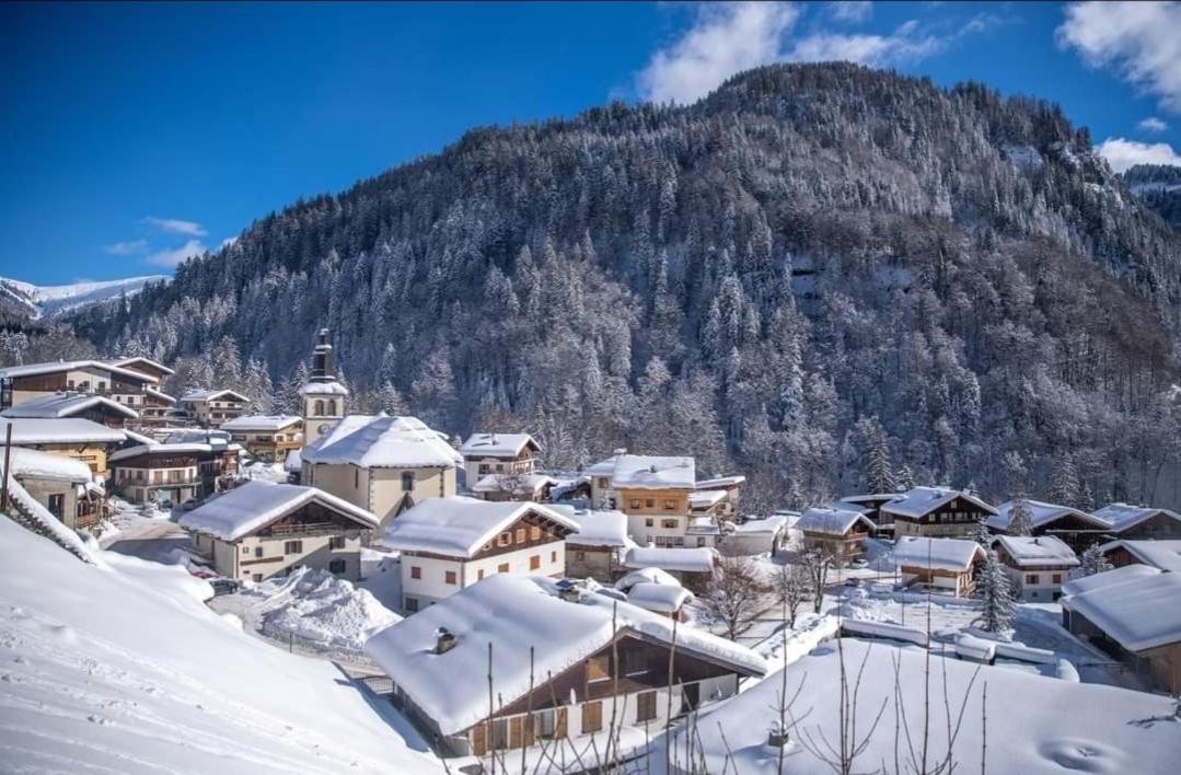 Le Cerf Des Alpages - Appt Cosy Pour 2 Apartman La Giettaz Kültér fotó